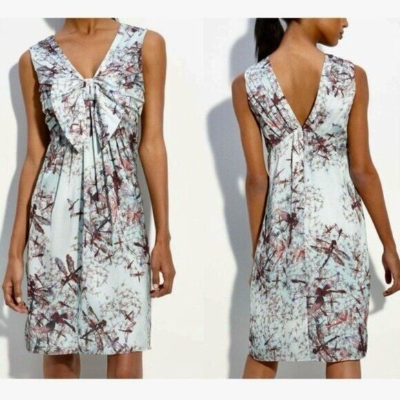 Ted Baker Dresses & Skirts - Ted Baker | Carii Dragonfly Bow Tie Dress Size Ted 3 US 8 Sleeveless Open Back